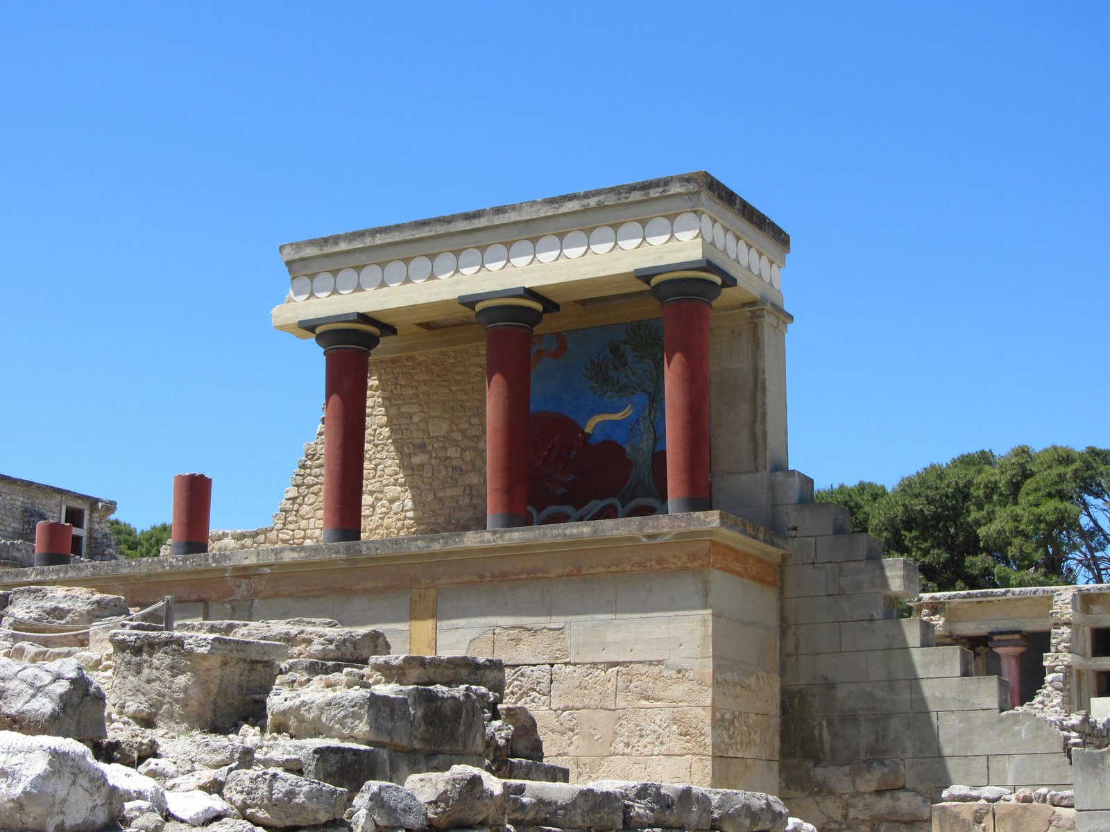 Ruinerne af paladset i Knossos på Kreta