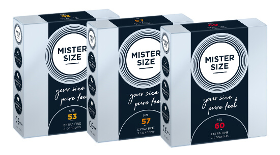 MISTER SIZE smagssæt 53-57-60 (3x3 kondomer)
